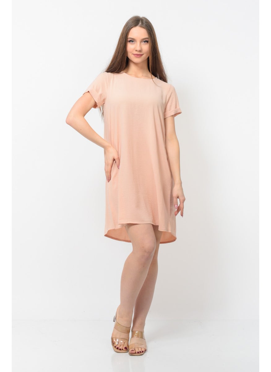 Women Aerobin Fabric Summer Dress Dusty Pink Color