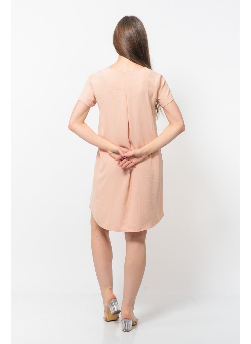 Women Aerobin Fabric Summer Dress Dusty Pink Color