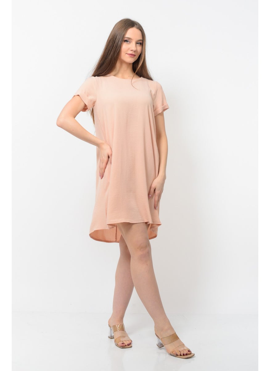 Women Aerobin Fabric Summer Dress Dusty Pink Color