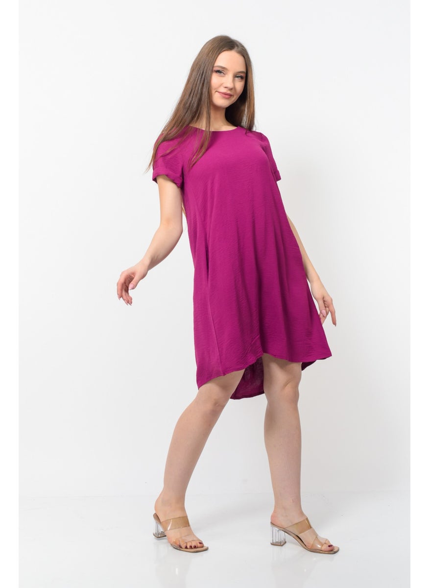 Women Aerobin Fabric Summer Dress Plum Color