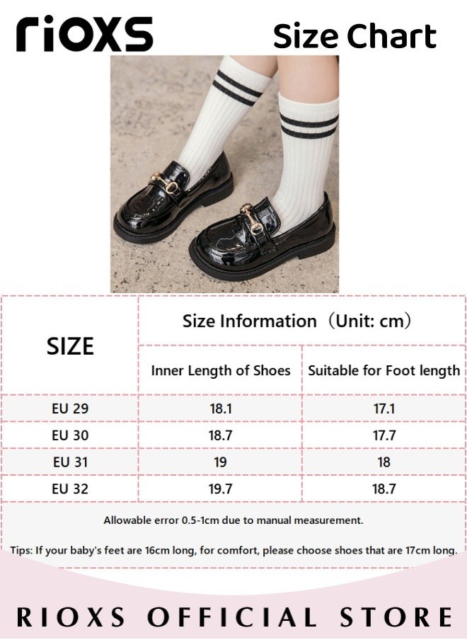 Girls Princess Leather Shoes Fashion Mary Jane Dance Flats School Uniform Shoes