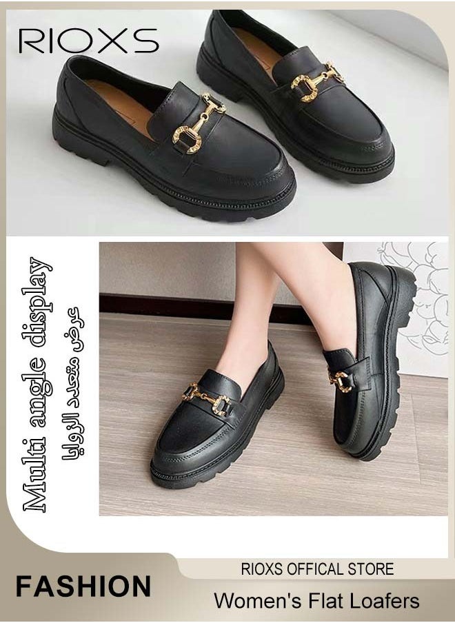 Women's Loafers, Closed Round Toe Patent Leather Shoes, Fashion Dressy Loafers For Women, Versatile Slip-On Loafers Shoes, Casual Shoes For Girls Ladies, Comfort Penny Loafers For Business Work And Daily, Dress Shoes For Women