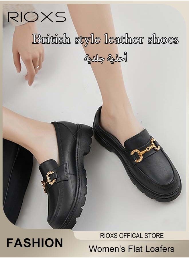 Women's Loafers, Closed Round Toe Patent Leather Shoes, Fashion Dressy Loafers For Women, Versatile Slip-On Loafers Shoes, Casual Shoes For Girls Ladies, Comfort Penny Loafers For Business Work And Daily, Dress Shoes For Women