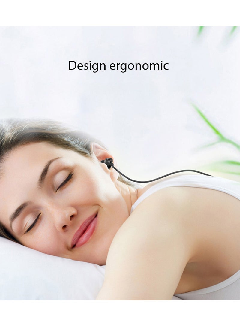 Yesido YH29 Silicone Sleep Earphone Wired 3.5mm Jack HD Microphone Earphone - Black