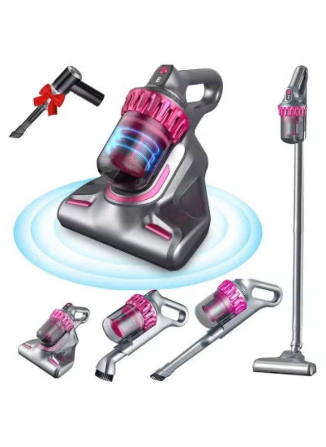 Cordless Vacuum Cleaner 5 in 1 UV Mite Removal | 10000Pa Strong Suction Power | Ultra-Quiet & Lightweight Handheld Stick Vacuum | HEPA Filter for Home, Car, Pet, Mattress & Carpet Cleaning | Powerful & Easy to Use for Deep Clean