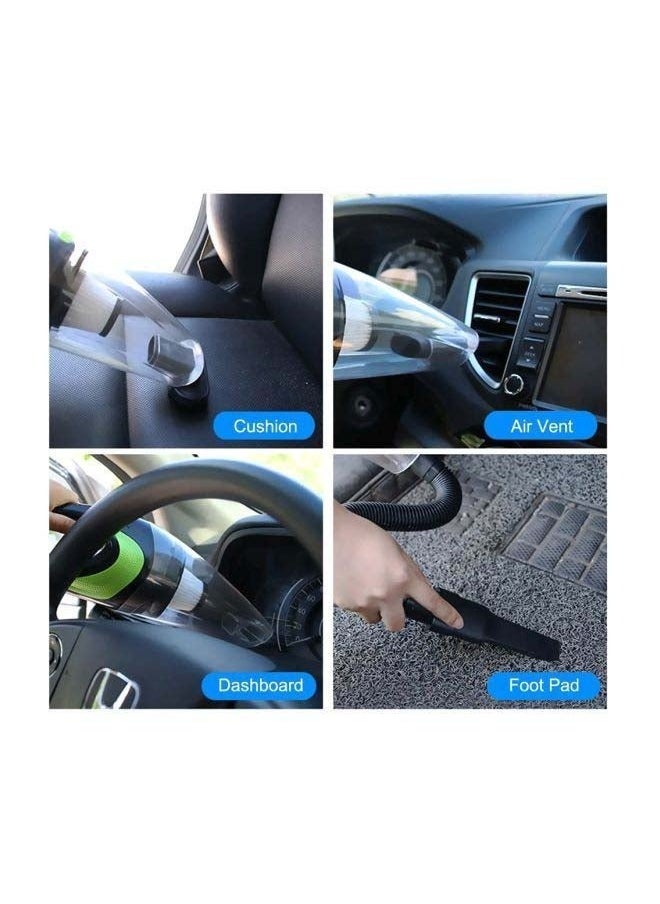 Wireless Handheld Vacuum Cleaner 120 W R6054B Black/Green Car vacuum cleaner with high suction power, wireless charging inside the car, handheld car use, household blowing and suction dual-use, small and super strong