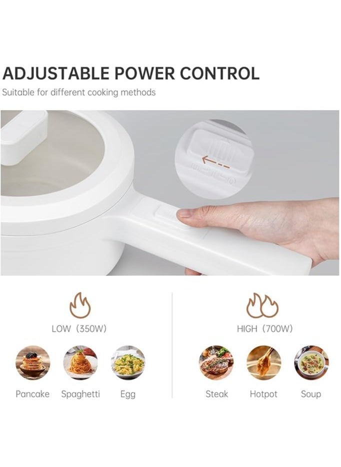 800W Mini Electric Cooker - Portable Personal Hot Pot with Auto Shut-Off & Overheat Protection