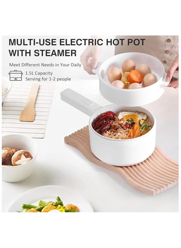 800W Mini Electric Cooker - Portable Personal Hot Pot with Auto Shut-Off & Overheat Protection