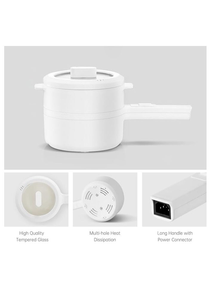 800W Mini Electric Cooker - Portable Personal Hot Pot with Auto Shut-Off & Overheat Protection