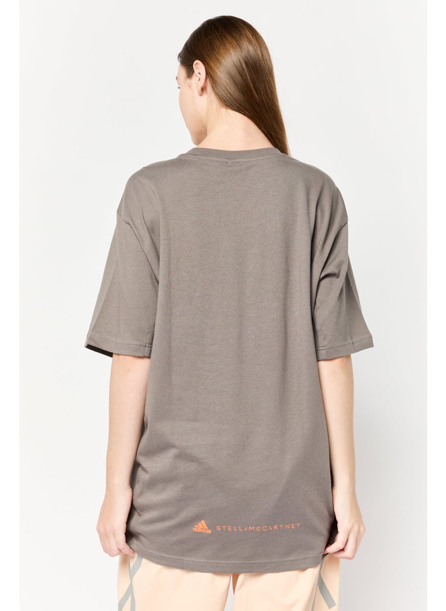 Adidas by Stella McCartney Women Sportswear Fit Short Sleeve Outdoor Top, Grey