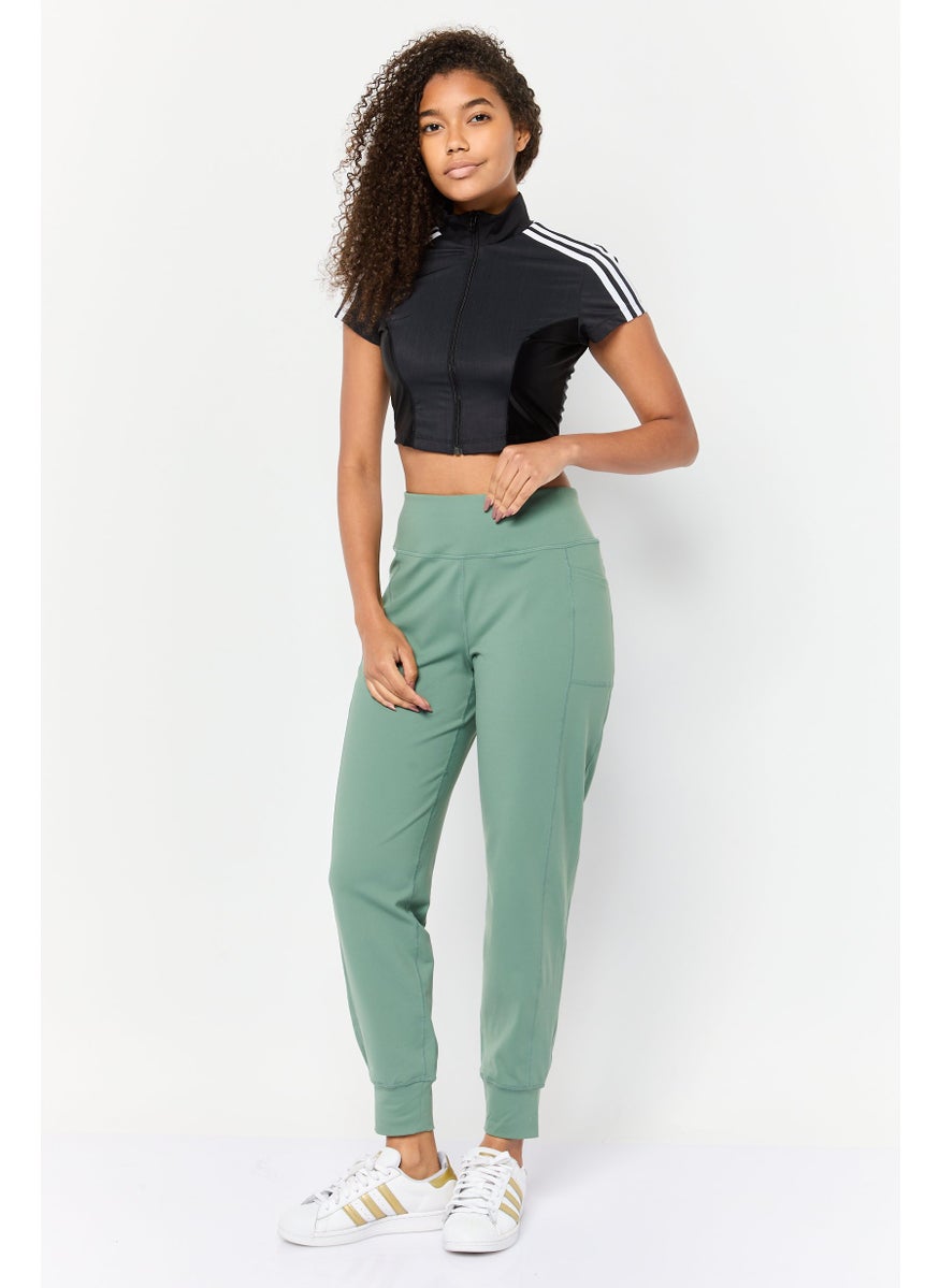 Women Sportswear Fit Short Sleeve Outdoor Top, Black/White