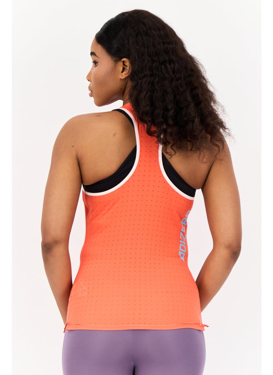 Women Sportswear Fit Sleeveless Training Tank Top, Orange