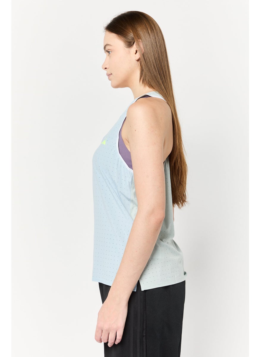 Women Sportswear Fit Sleeveless Training Tank Top, Blue