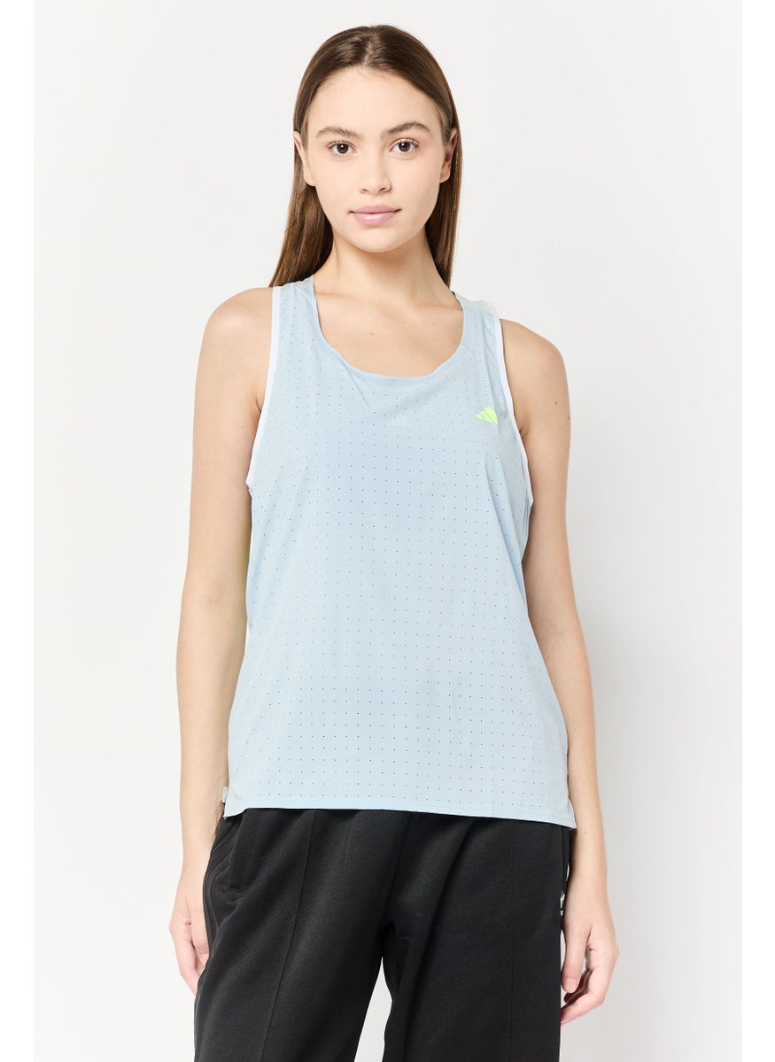 Women Sportswear Fit Sleeveless Training Tank Top, Blue