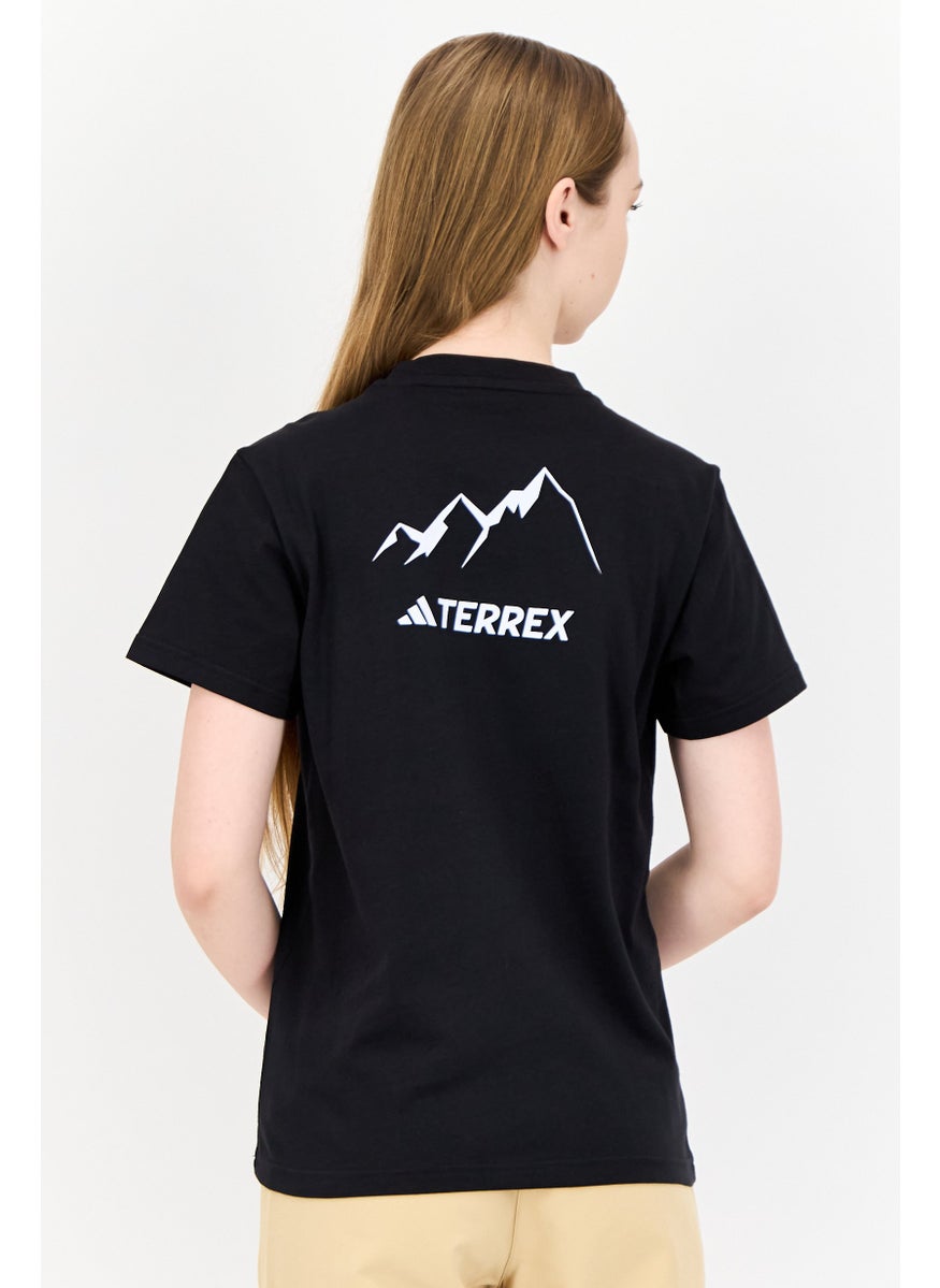Adidas X Terrex Women Sportswear Fir Short Sleeve Outdoor Tops, Black
