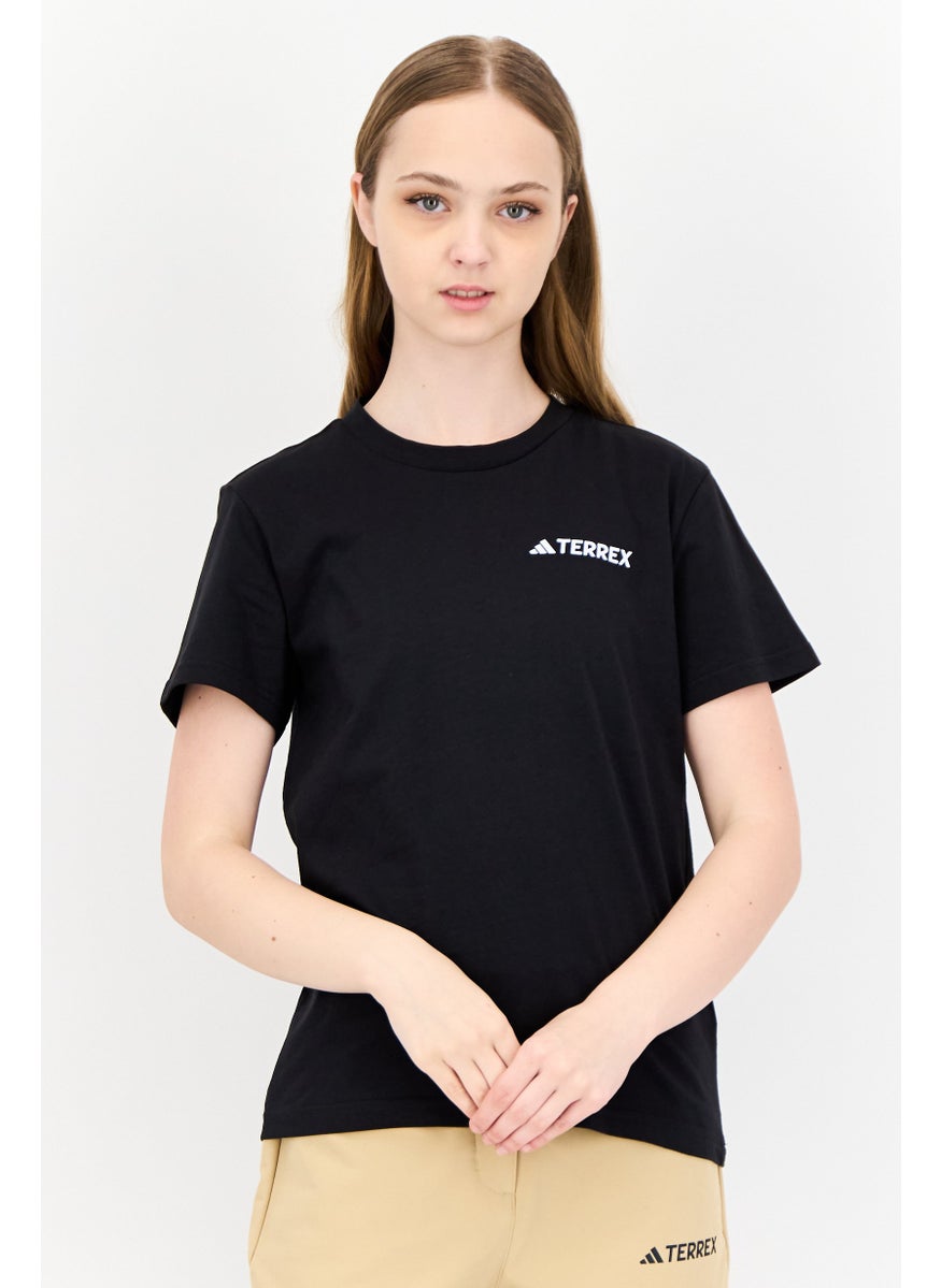 Adidas X Terrex Women Sportswear Fir Short Sleeve Outdoor Tops, Black