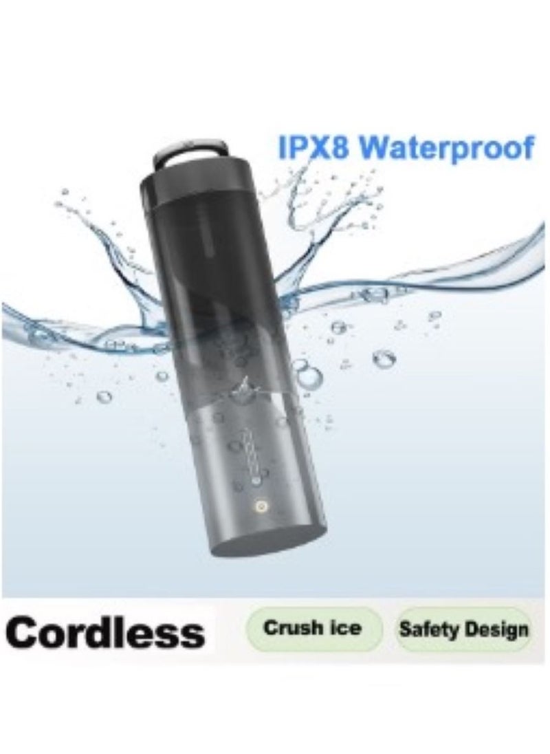 Portable Blender, Cordless Blender for Shakes and Smoothies with 16 Oz Cup and Leakproof Lid, Durable Stainless Steel Blades for Powerful Blending Performance, Magnetic Rechargeable, Black