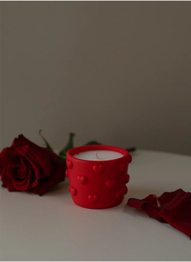 Joyful Bubble Heart Candle Jar