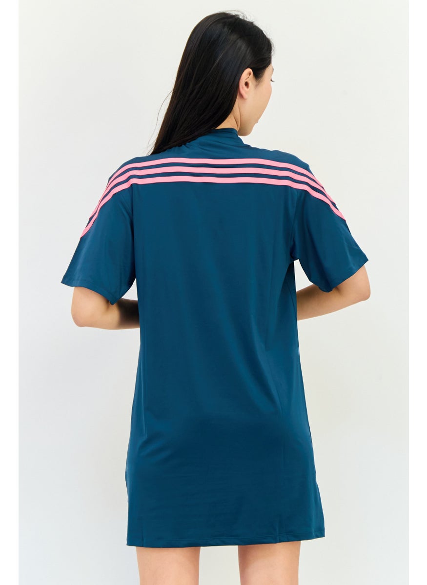 Women Sportswear Fit Short Sleeve Training Dress, Teal Green