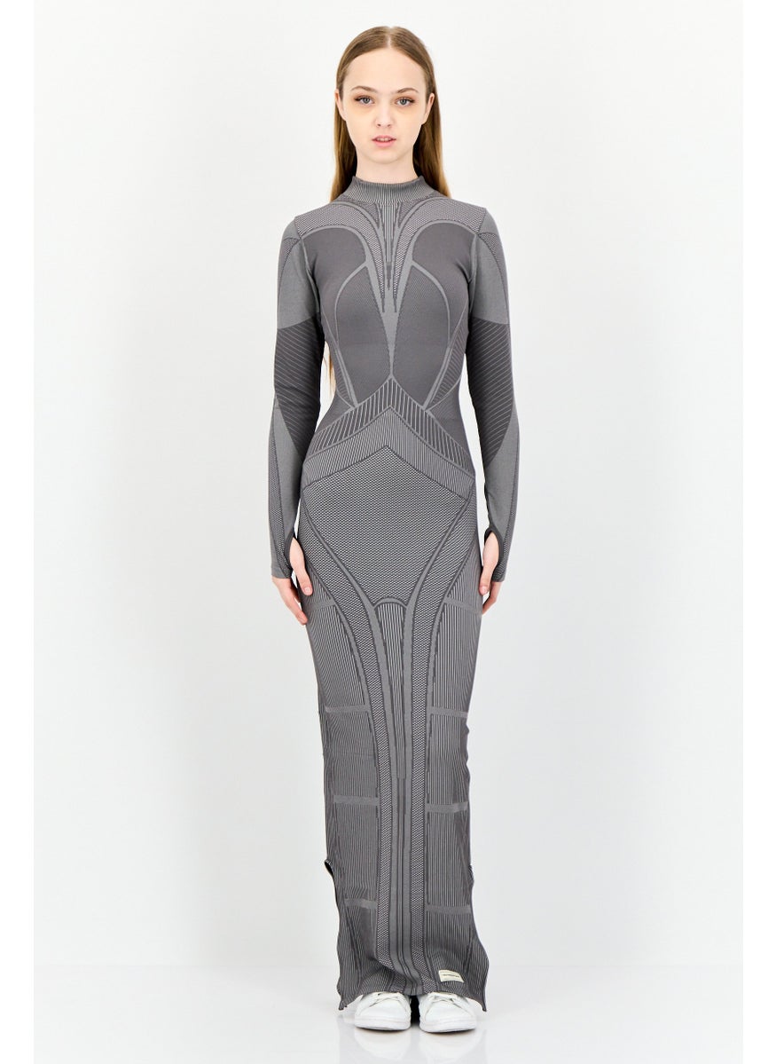 Women Textured Maxi Dress, Sage Olive