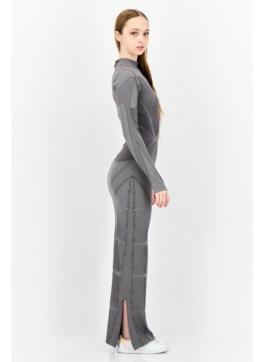 Women Textured Maxi Dress, Sage Olive