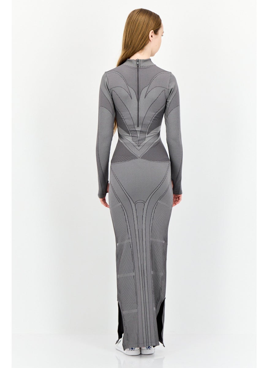Women Textured Maxi Dress, Sage Olive