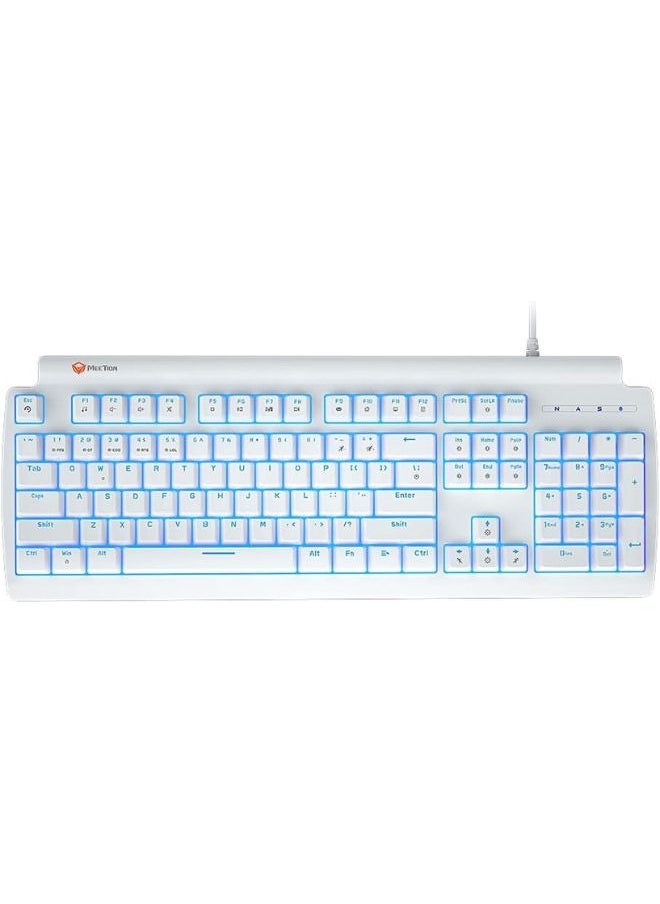 Meetion MK600 Mechanical Keyboard Customizable Keyboard Type best combination of RGB Backlit Gaming Keyboard White