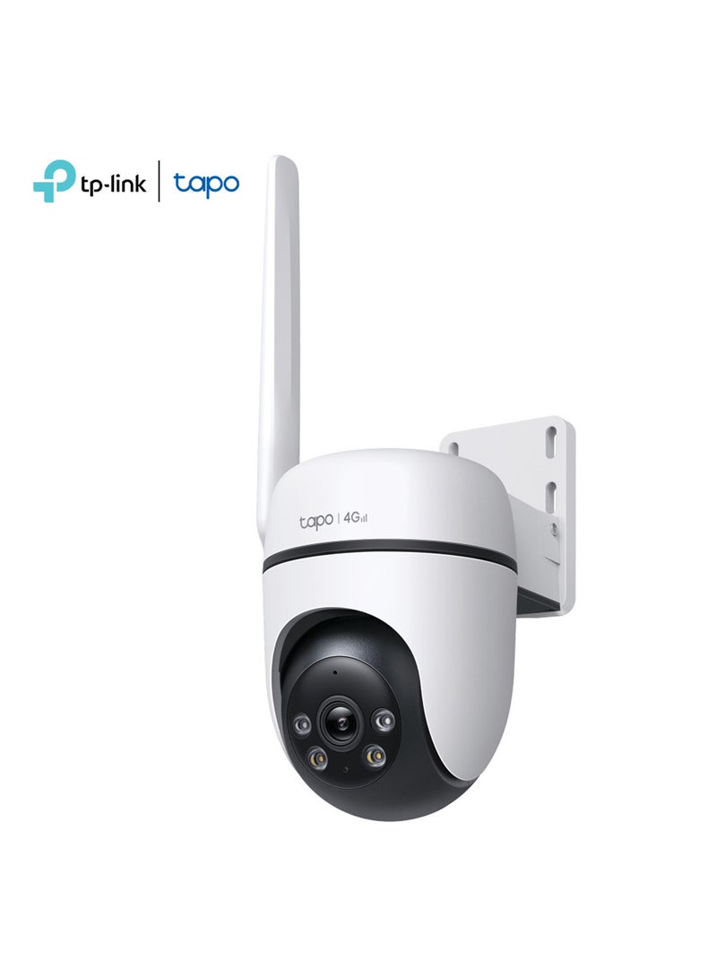 Tapo C501GW Outdoor Pan/Tilt 4G LTE Camera with 360° Rotation, 1080P Full HD, Starlight Color Night Vision, AI Detection, Sound and Light Alarm, and IP66 Weatherproofing for Remote Surveillance Anywhere