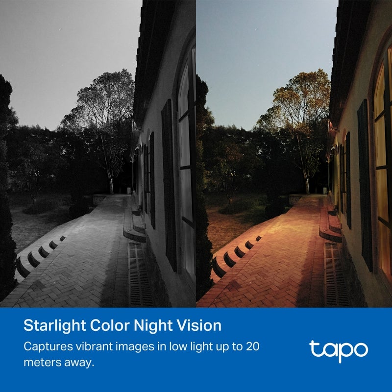 Tapo C501GW Outdoor Pan/Tilt 4G LTE Camera with 360° Rotation, 1080P Full HD, Starlight Color Night Vision, AI Detection, Sound and Light Alarm, and IP66 Weatherproofing for Remote Surveillance Anywhere