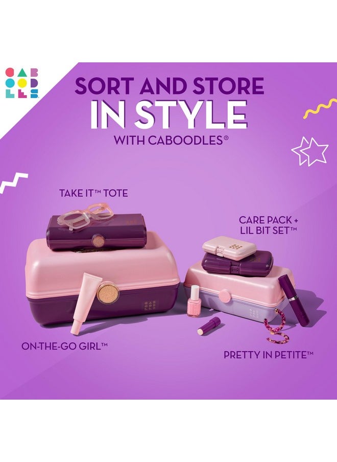 Caboodles On-The- Go Girl, Purple Jelly Sparkle, 1 Count (Pack of 1)