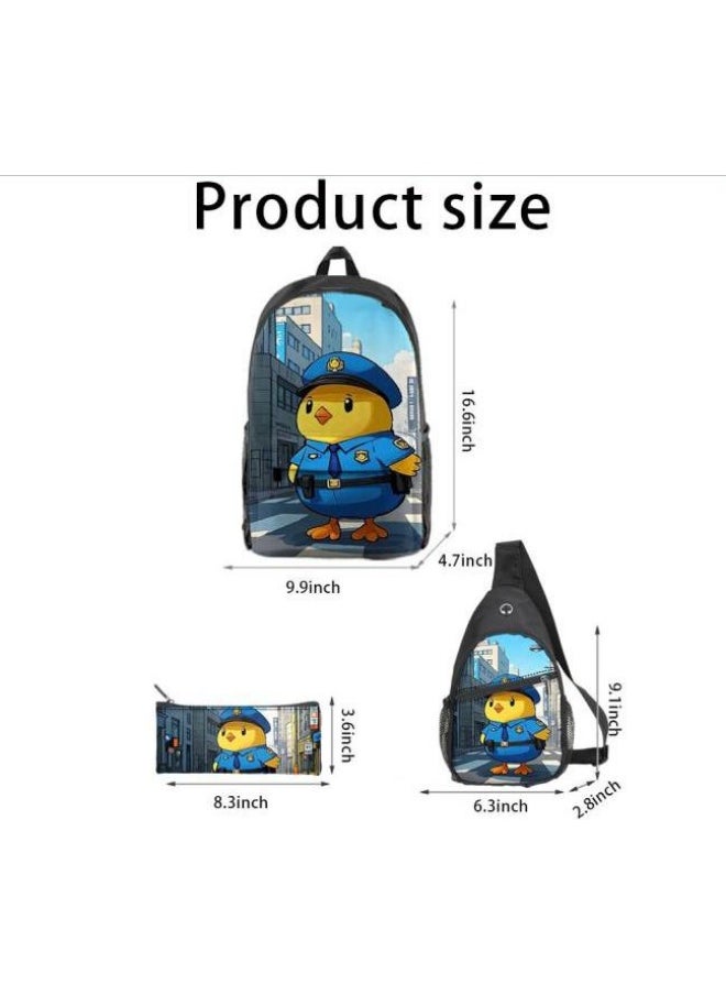 Universal cartoon new three-piece schoolbag - 376