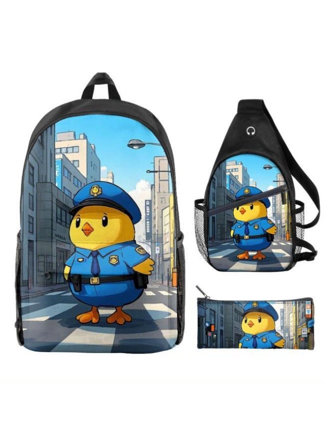 Universal cartoon new three-piece schoolbag - 376