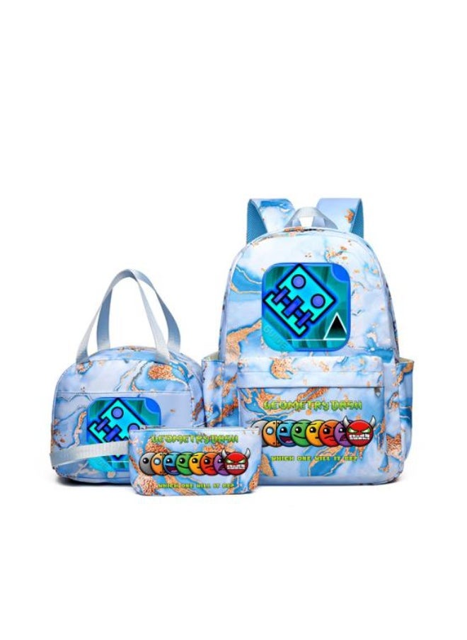 Vibrant cartoon print bag combination! Lightweight design + large-capacity partition | Fully adapted for children/student/outdoor sports - 360