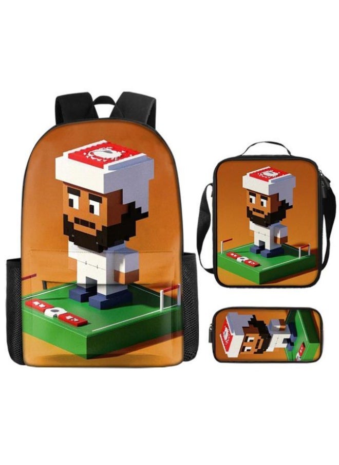 The latest universal cartoon new three-piece schoolbag (for students, teenagers, children) - 848