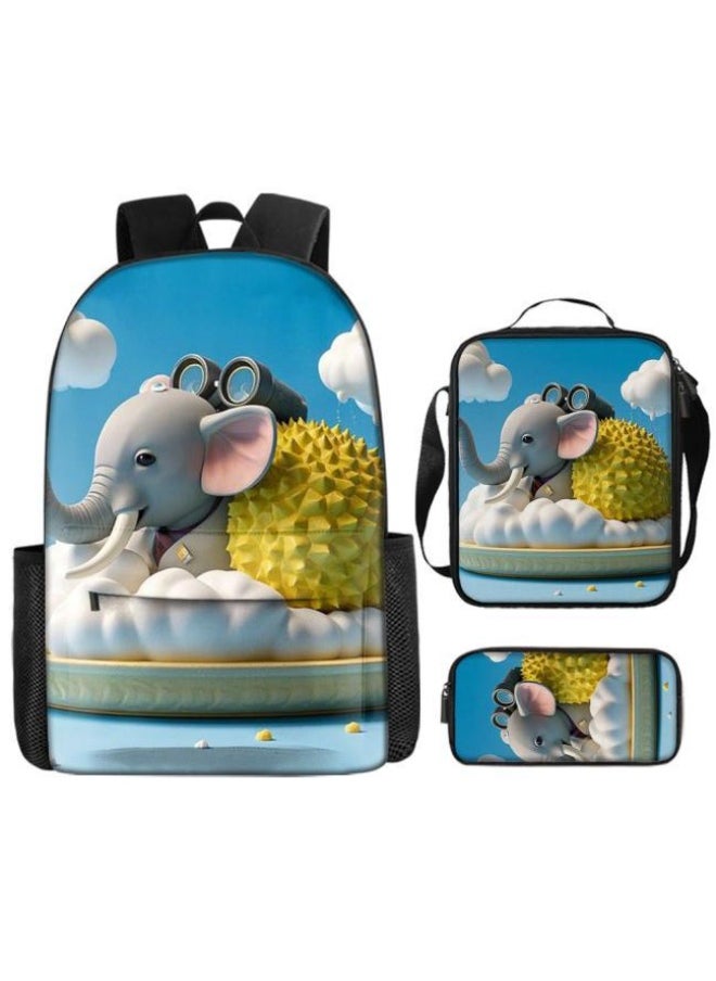 The latest universal cartoon new three-piece schoolbag (for students, teenagers, children) - 433