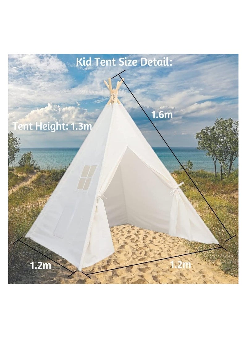 Portable Cotton Teepee Play Tent for Kids – Indoor & Outdoor Adventure Playhouse