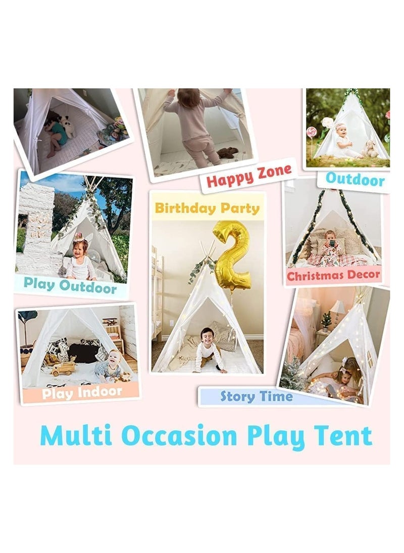 3-in-1 Kids Teepee Tent – Foldable Cotton Playhouse For Kids Unisex
