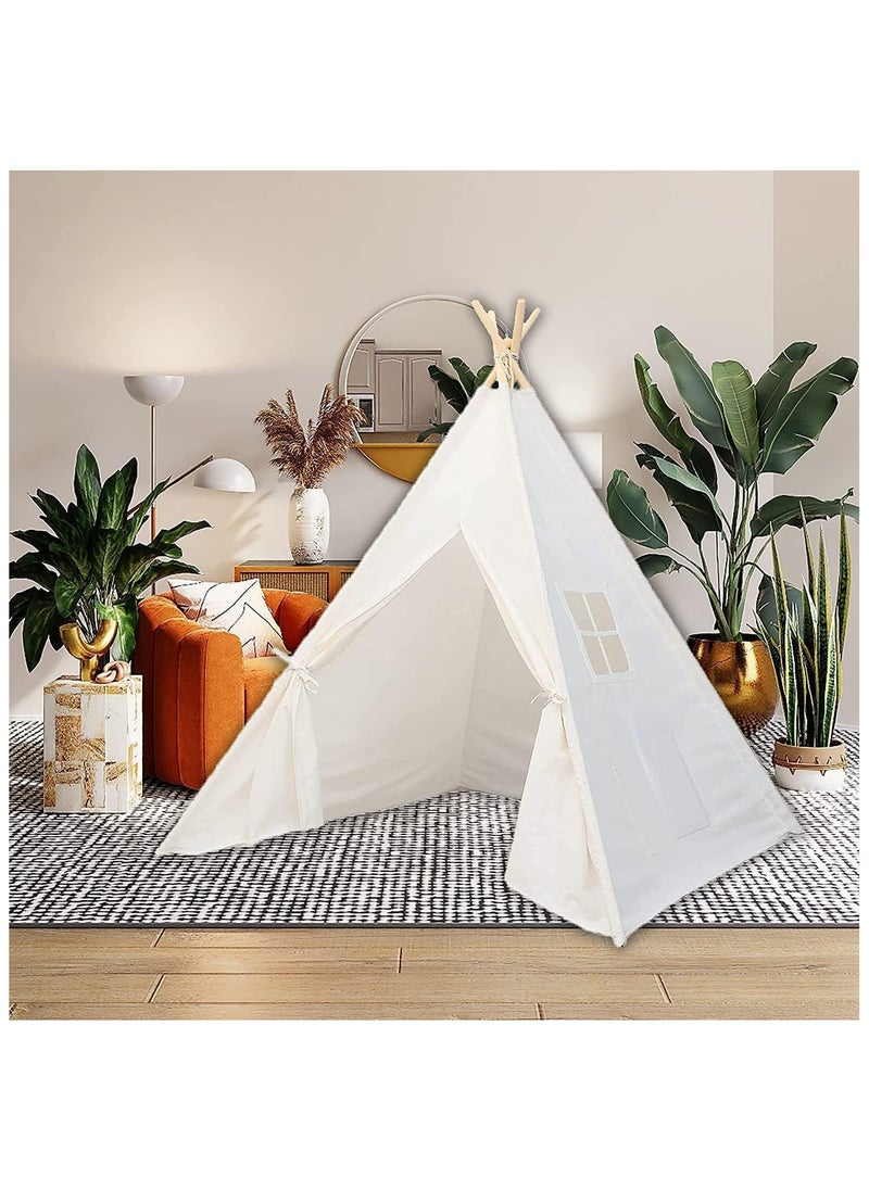 White Cotton Teepee Tent for Kids