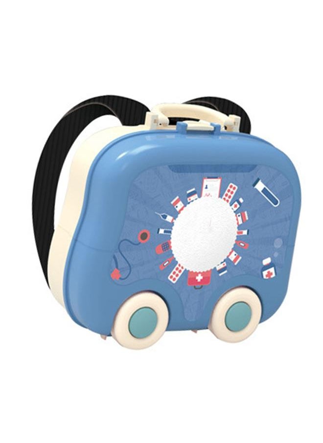 Kids Backpack Playset Develop Operational Ability Portable Safe Durable Multifunctional Toy Set Medical