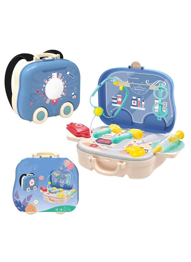 Kids Backpack Playset Develop Operational Ability Portable Safe Durable Multifunctional Toy Set Medical
