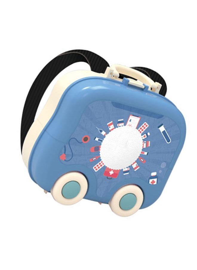 Kids Backpack Playset Develop Operational Ability Portable Safe Durable Multifunctional Toy Set Medical