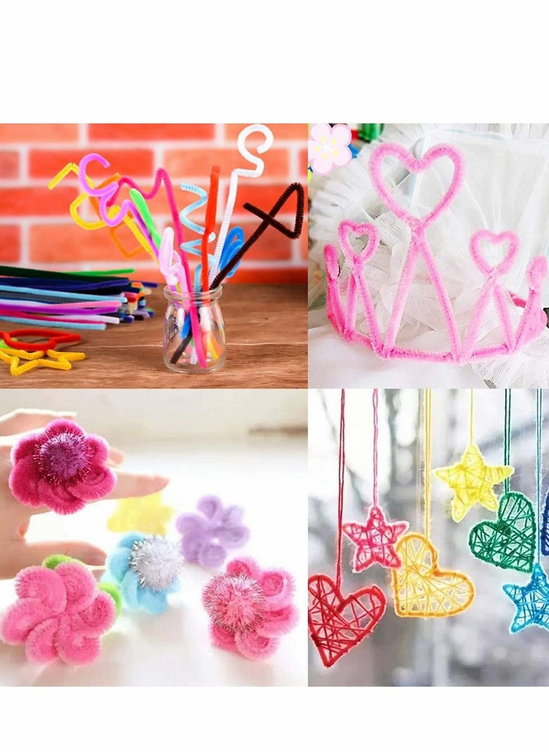 100Pcs Pipe Cleaners, Black Color Chenille Stems for DIY Crafts Decorations Creative School Projects