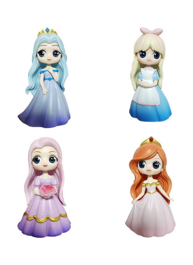 4-Piece Rainbow Princess Dolls