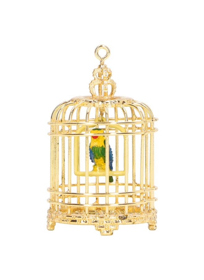 1/12 Metal Dollhouse Birdcage Miniature Bird Cage for 1/6 Decoration Photography Prop Gold