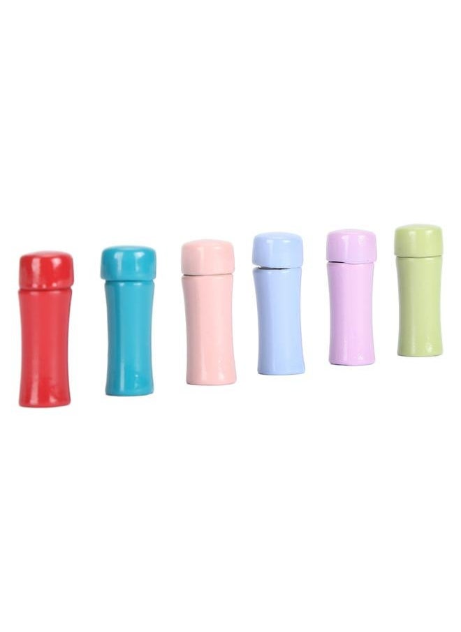 6PCS 1: 12 Miniature Dollhouse Insulated Water Bottle Multicolors Alloy Improve Imagination Creativity for Kids