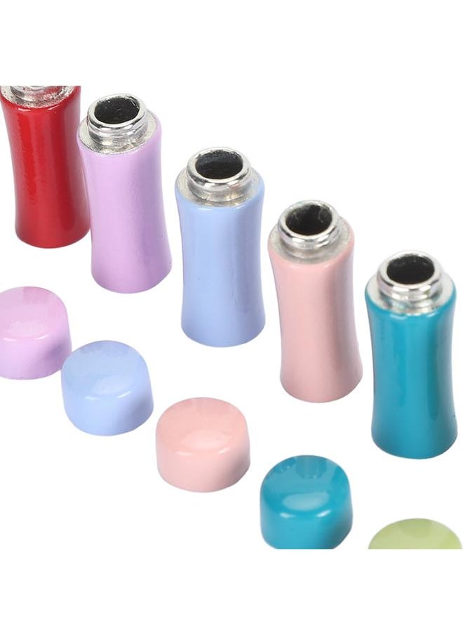 6PCS 1: 12 Miniature Dollhouse Insulated Water Bottle Multicolors Alloy Improve Imagination Creativity for Kids