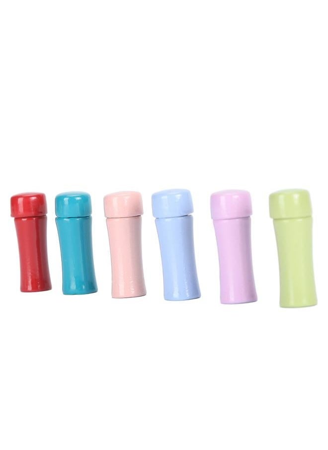 6PCS 1: 12 Miniature Dollhouse Insulated Water Bottle Multicolors Alloy Improve Imagination Creativity for Kids