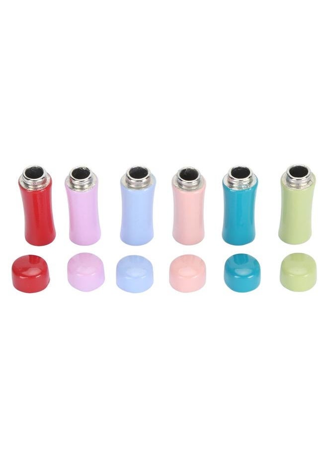6PCS 1: 12 Miniature Dollhouse Insulated Water Bottle Multicolors Alloy Improve Imagination Creativity for Kids