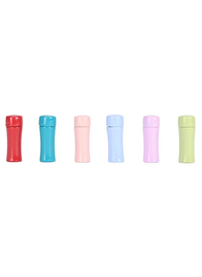 6PCS 1: 12 Miniature Dollhouse Insulated Water Bottle Multicolors Alloy Improve Imagination Creativity for Kids