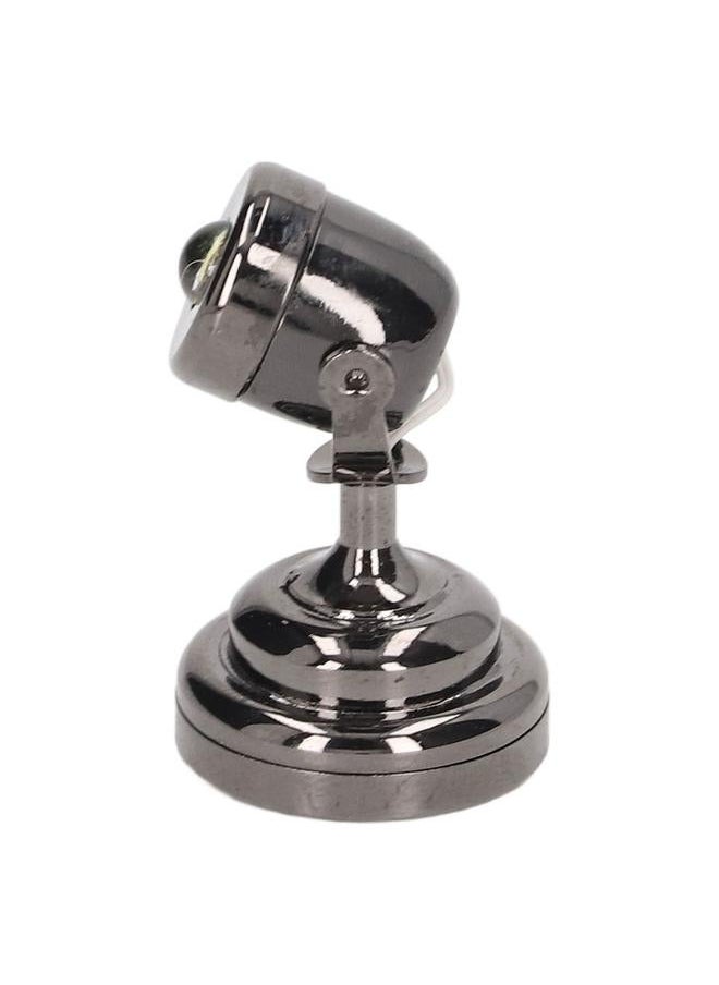 Dollhouse Laser Light LED Miniature with Base Switch for 1:12 Doll House Glossy Black